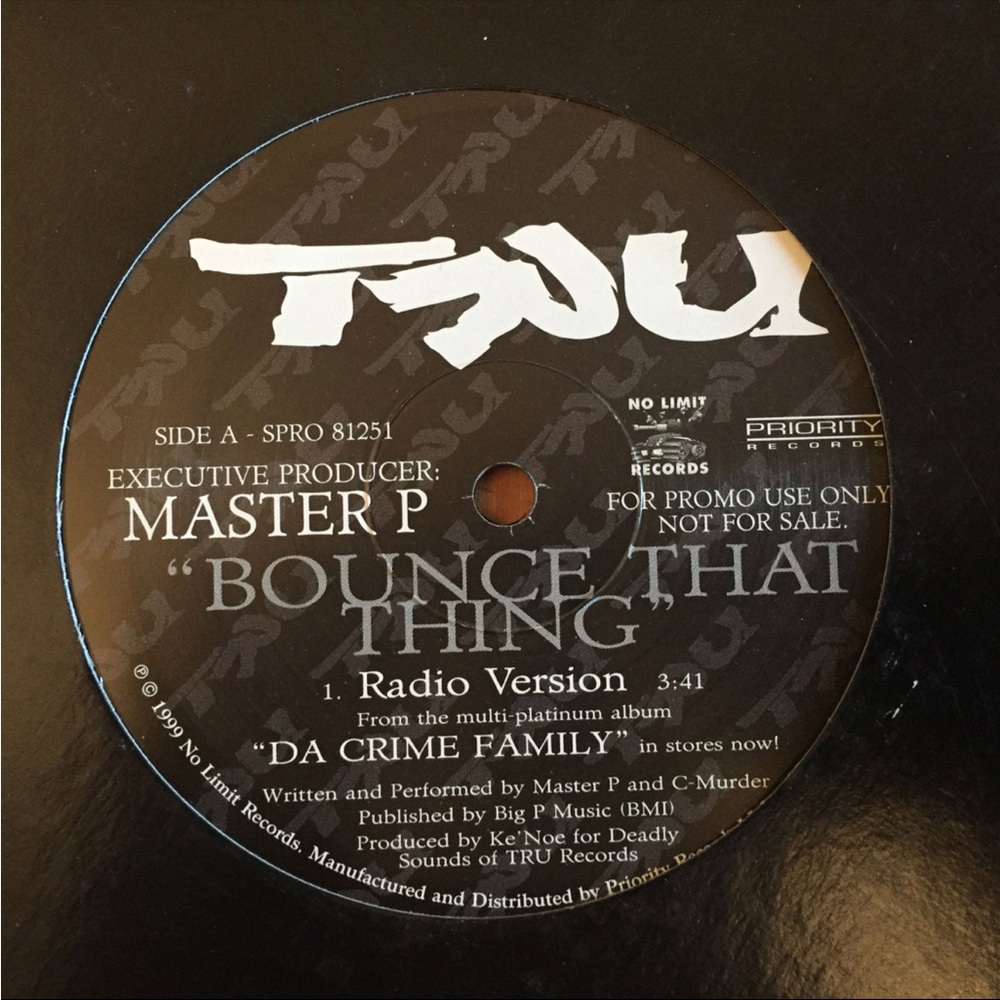 MASTER P Bounce that Thing Ass Azz Silkk the Shocker, C-Murder Vinyl 12" Single